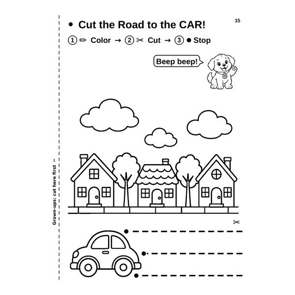 Level 1 page: cut the road to the car