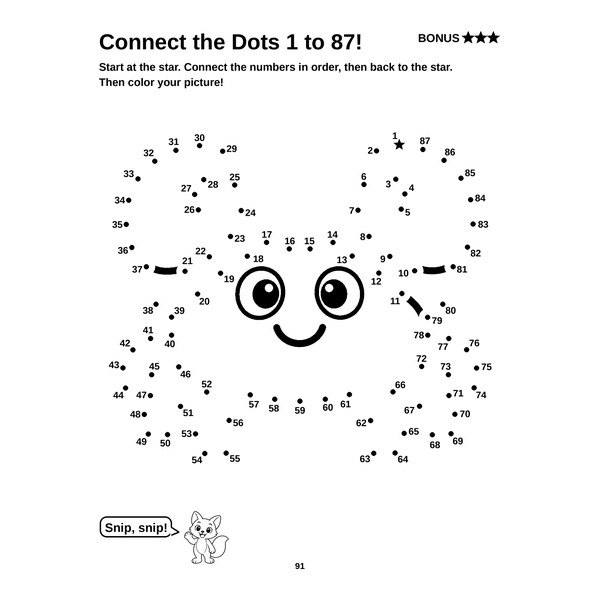 Bonus page: a crab with 87 dots