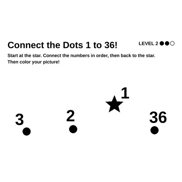 The star marks number 1, where every puzzle starts